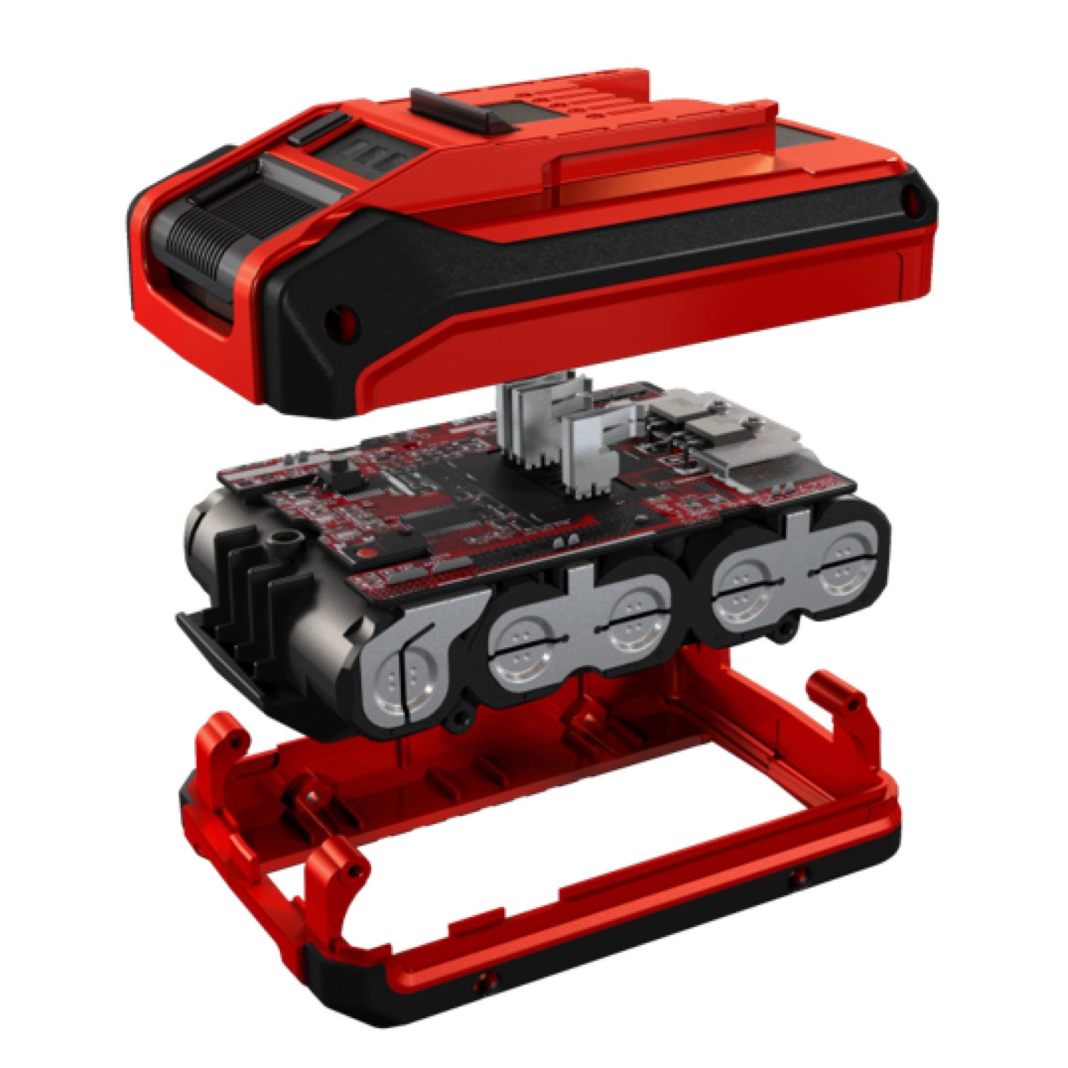 Explosionszeichnung: Einhell Power X-Change 18V 4,0 Ah Akku für Elektrowerkzeuge.