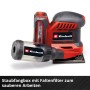 Einhell Akku-Faustschleifer TE-OS 18/113 Li-Solo mit Staubfangbox. Kompakte Schleifmaschine für Holz und mehr.