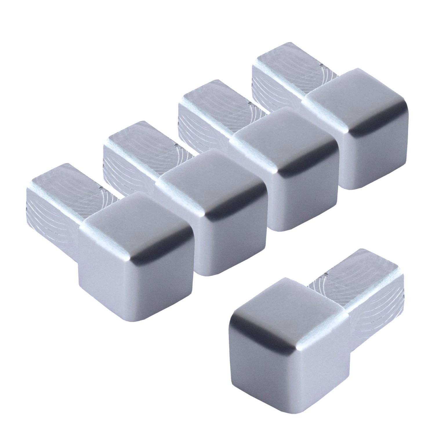 Dalsys Endstück Quadratprofil 5x 8mm Alu Eloxiert Chrome Glänzend günstig online kaufen