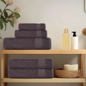 vidaXL Duschtücher 4 Stk Anthrazit 70x140 cm 360 g/m² 100% Baumwolle 136686