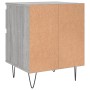 vidaXL Nachttisch Grau Sonoma, 40x35x50 cm, Holzwerkstoff mit Metallbeinen.