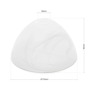 Ersatzglas Lampenschirm Alabaster, E14, Ø 170mm für Orion Lightstyle Lampen & Leuchten.