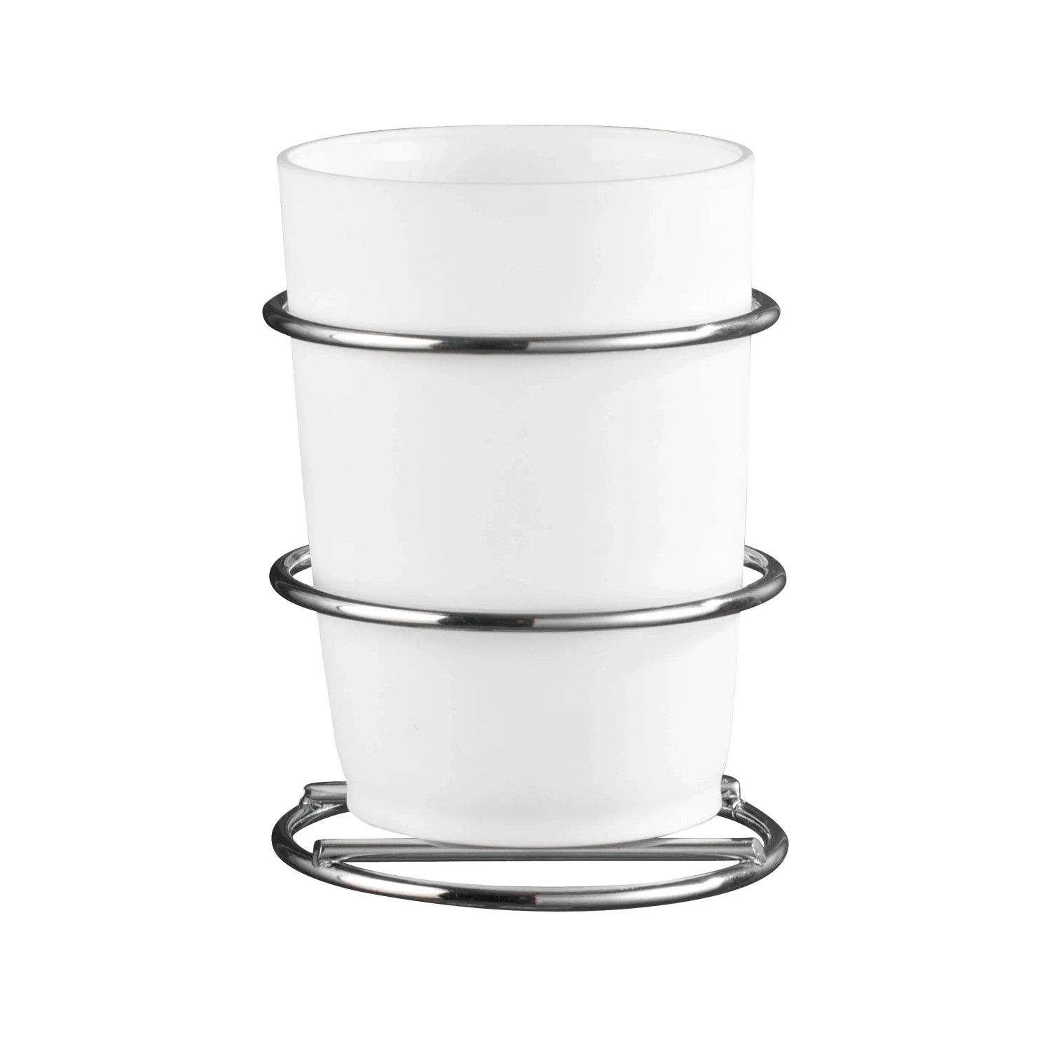 Wenko Zahnputzbecher Wandmontage Milazzo Vacuum-Loc Chrom-Weiß kaufen bei OBI