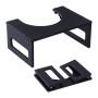 Relaxdays Toilettenhocker Bambus Schwarz Klappbar 18 cm x 43 cm x 27,5 cm