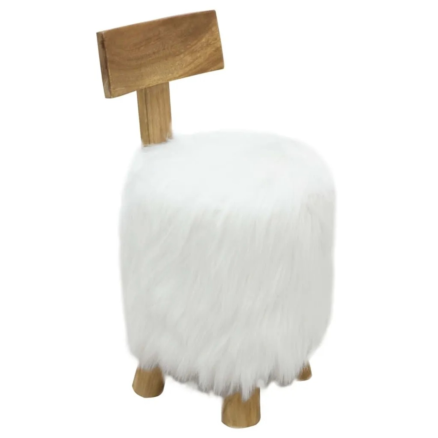 vidaXL Hocker Weiß Massivholz Teak 285207