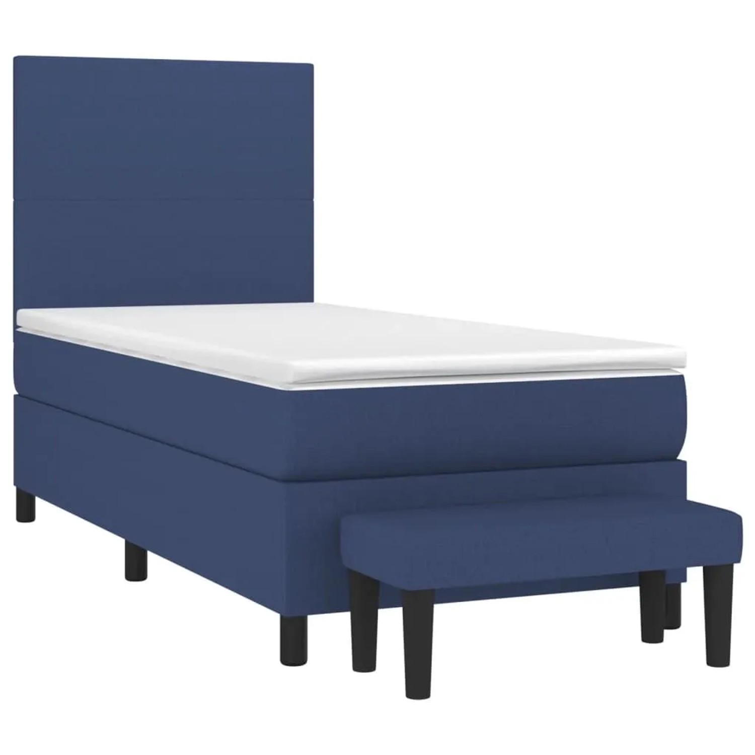 vidaXL Boxspringbett mit Matratze Blau 90x190 cm Stoff 3136403 günstig online kaufen