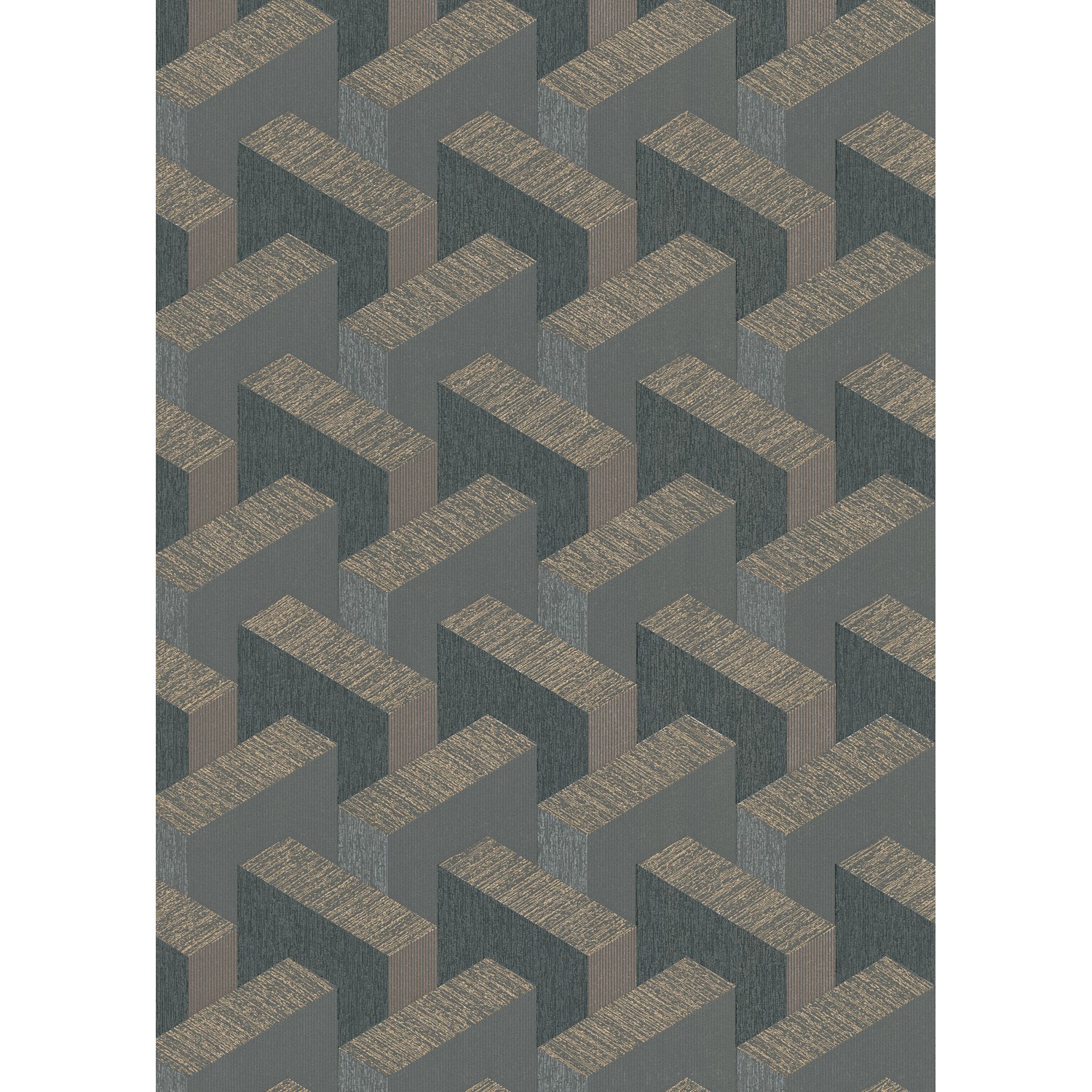 Erismann Vliestapete Collage Domino 10,05 m x 0,53 m Schwarz