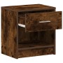 vidaXL Nachttische 2 Stk, mit Schublade Räuchereiche 39x28x41 cm 858758_5