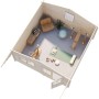 Innenansicht Palmako Gartenhaus Britta 426x426 cm, eingerichtet als Fitnessraum.