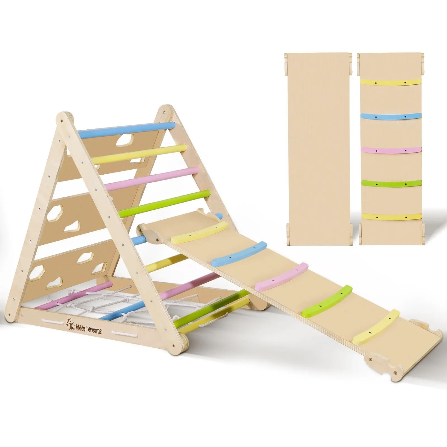 CCLIFE Kletterdreieck mit Rutsche Klettergerüst ab 2 Jahren Modell 026 Bunt