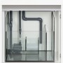 Innenansicht Eheim Incpiria Marine 230 Aquarium-Kombination mit Technikbecken und Pumpe.