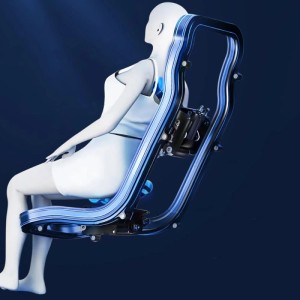 360Home 4D Ganzkörper Massagesessel Mit Heizfunktion Tiefenmassage für den ganzen Körper geeignet Bluetooth SL Schienen Schwarz