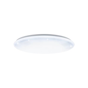 Weiße EGLO LED-Deckenleuchte IGROKA mit Kristall-Effekt, Durchmesser 76cm.