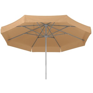 Schneider Marktschirm Jumbo, Ø 400 cm, Sand, mit Seilzug. Sonnenschirm für Garten und Balkon.