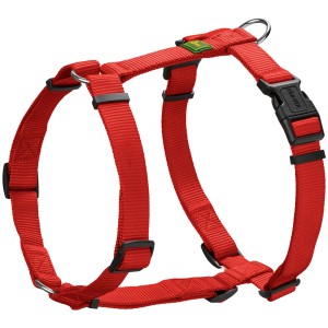 Rotes Hunter Hundegeschirr Vario Rapid XS-S aus Nylon, verstellbar mit Steckverschlüssen.