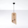 Moderne Sollux Lighting Hängeleuchte Alexia aus Holz, skandinavisches Design für Wohnraum.
