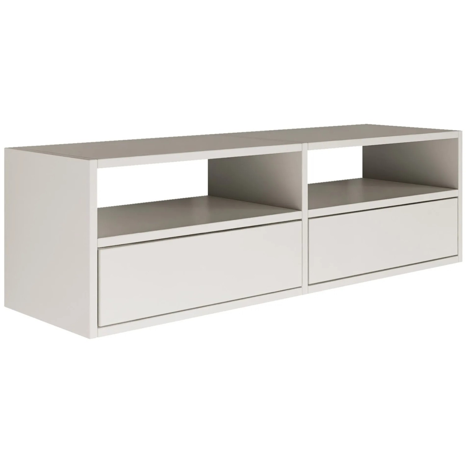 Selsey TV-Hängeboard Framme 100 cm mit Offenen Ablagen Weiß günstig online kaufen