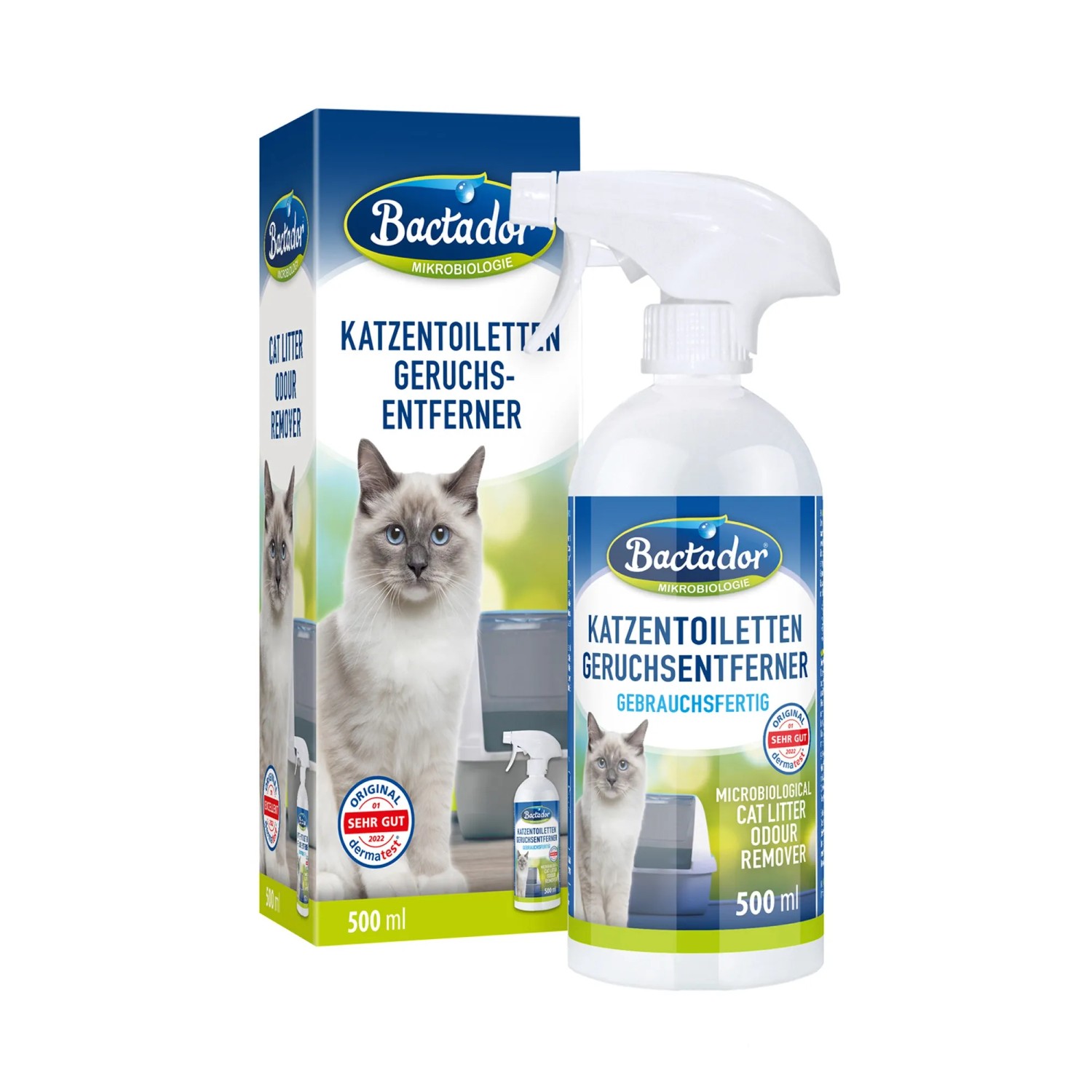 Bactador Bactador Katzentoiletten Geruchsentferner Spray 500ml Flüssigreiniger