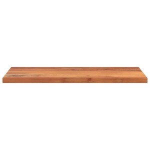 Rechteckige Tischplatte aus massivem Akazienholz, 120x60 cm, mit natürlicher Holzmaserung.
