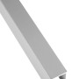 Silbernes GartenLand Abschlussprofil aus Aluminium für Zaunbau & Sichtschutz.