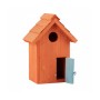 Relaxdays Nistkasten Holz Orange Abschließbar 24,5 cm x 17 cm x 12 cm 0,5 kg