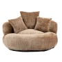Brauner Chenille Sitzsack Stuhl mit hoher Rückenlehne und 3 Kissen. Gemütliches Sofa für Wohnzimmer & Gaming.