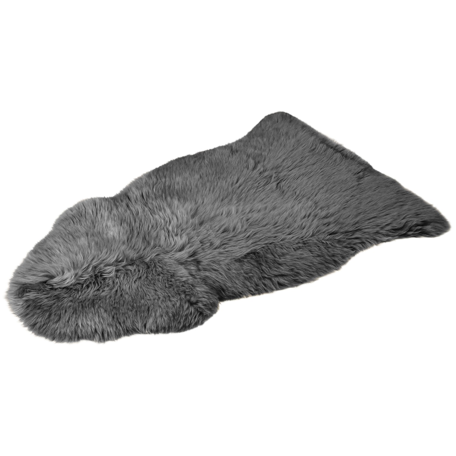 KARAT Schaffell Audrey Natürliches Premium Lammfell Individuell Einsetzbar Charcoal Grey