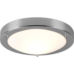 Runde Trio Deckenleuchte Condus in Chrom, geeignet für Bad und Feuchträume.