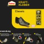 Tube Pattex Kraftkleber Classic 125g mit Anwendungsbeispiel Schuh. Universeller, starker Kleber.