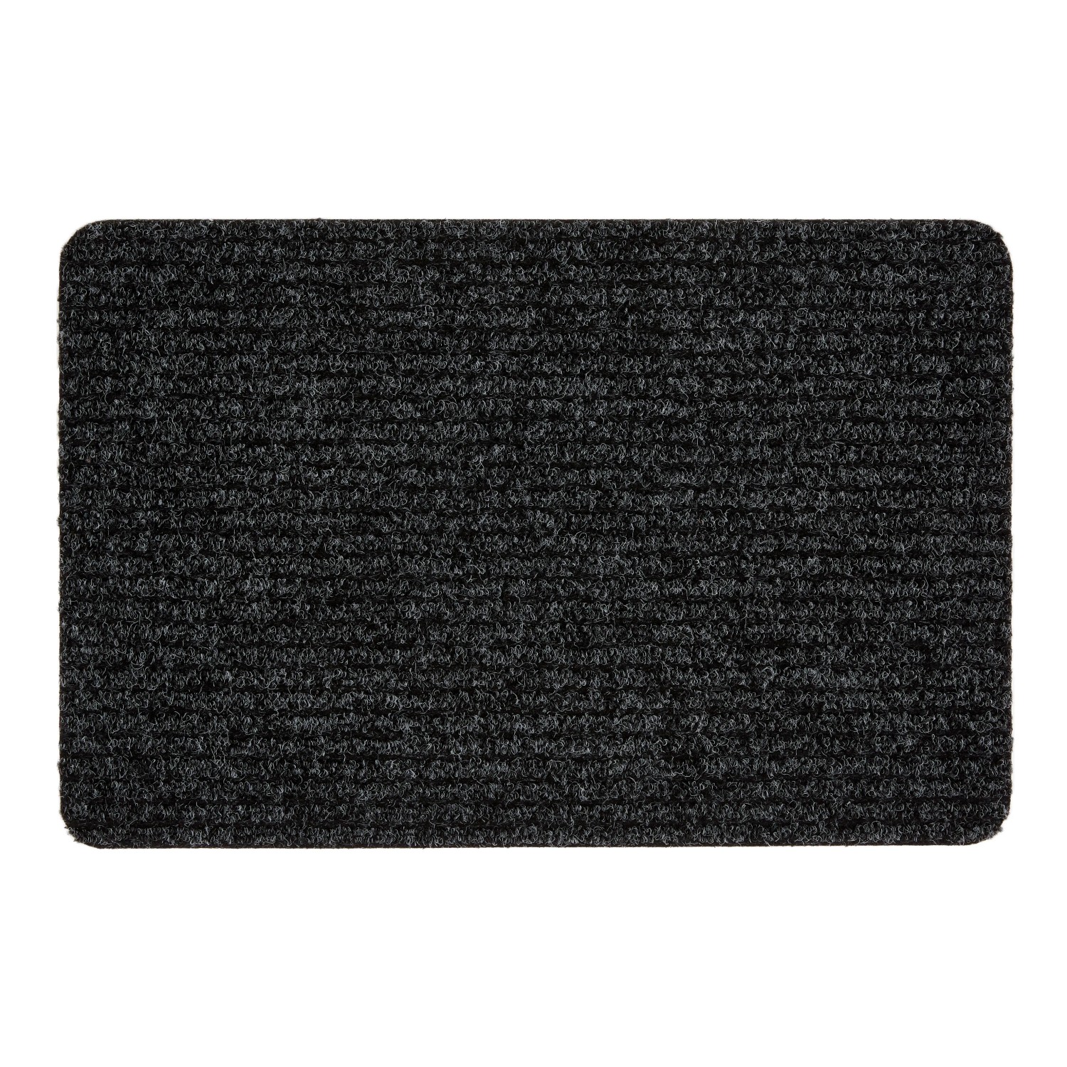 Anthrazitfarbene Astra Türmatte Rib Line Sprint, 40x60 cm, für den Innenbereich.