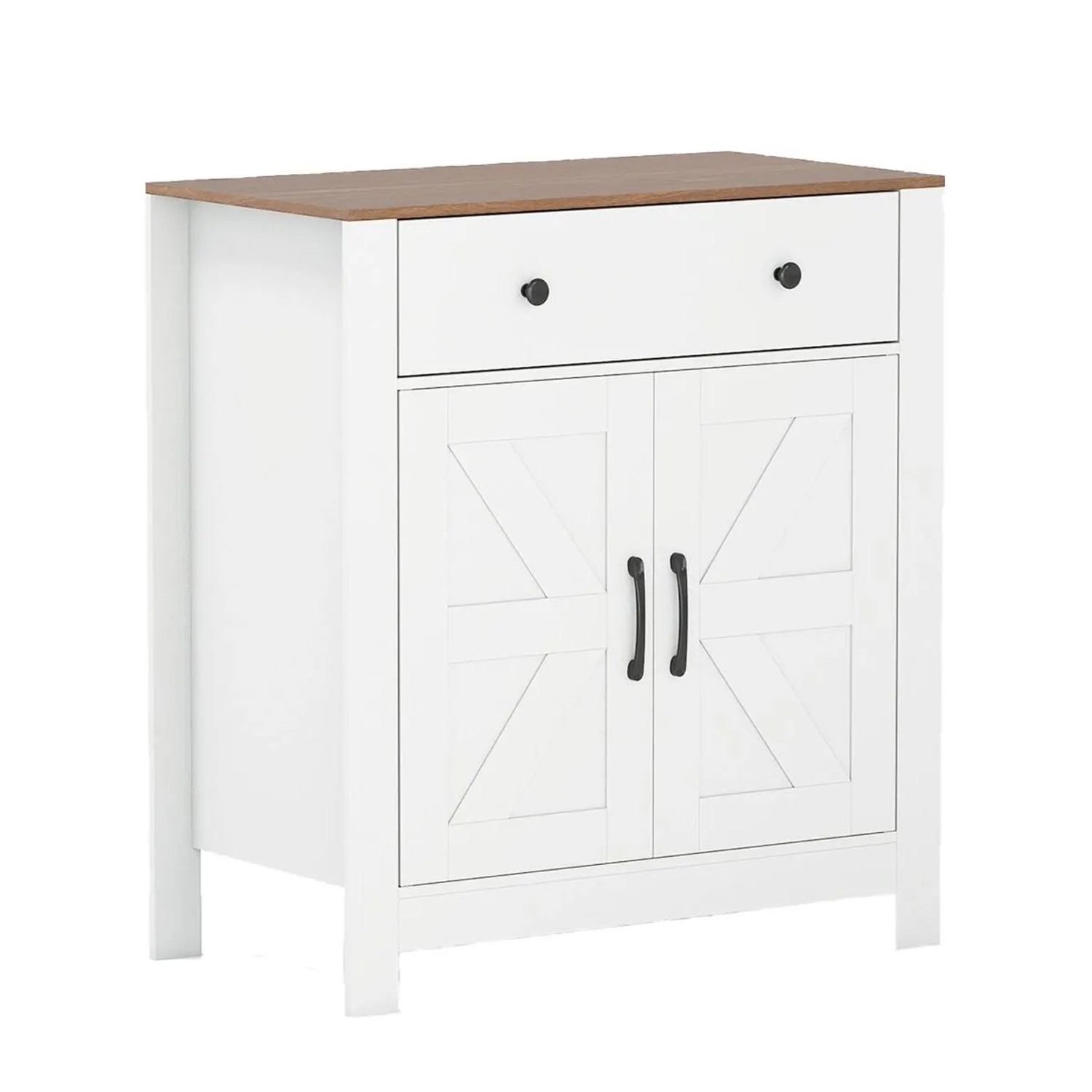 Costway Sideboard Küchenschrank mit Arbeitsplatte & Verstellbares Regal