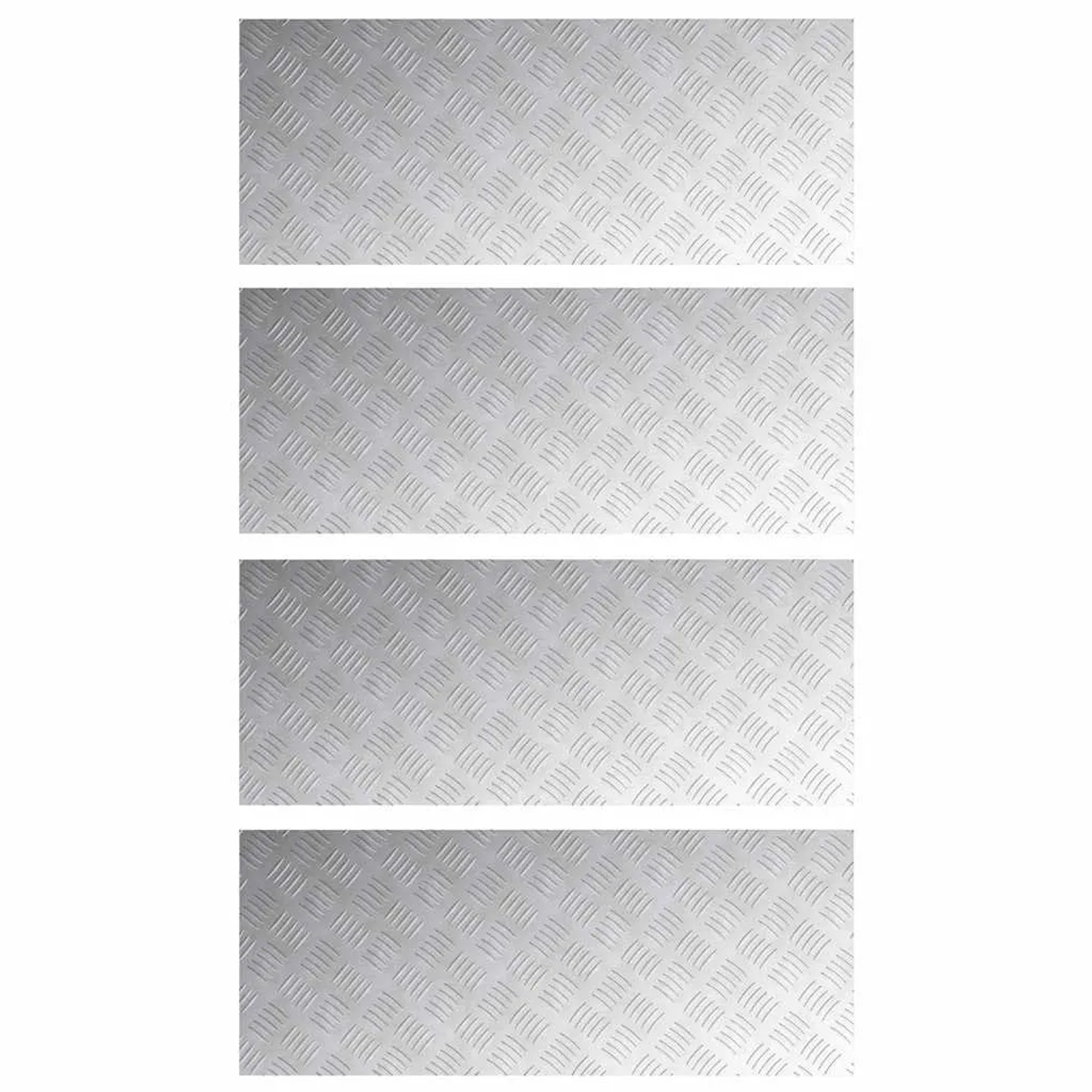 vidaXL Rautenscheiben 4 Stk Silber 100 x 40 cm Aluminium 4104342