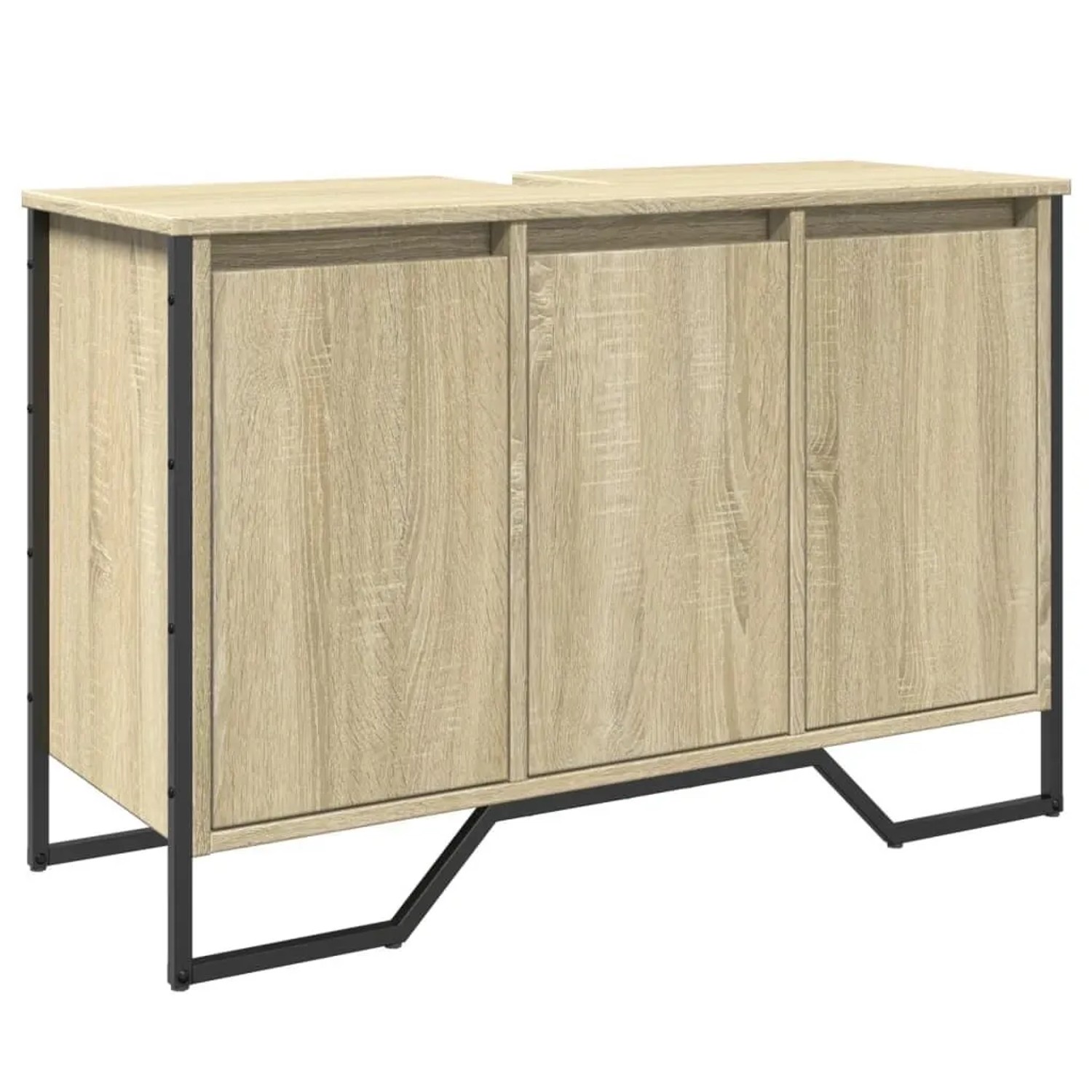 vidaXL Waschbeckenunterschrank Sonoma-Eiche 91x35x60 cm Holzwerkstoff 84866 günstig online kaufen
