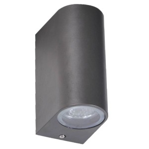 Moderne Jardinion Wandleuchte aus Aluminium in Schwarz für den Außenbereich.