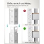 Detailaufnahme: Stecksystem des silbernen Songmics Schwerlastregals für einfachen Aufbau.