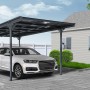 Ximax Einzelcarport ECO: PKW unter Carport mit Polycarbonat-Dach und vier Stützen.