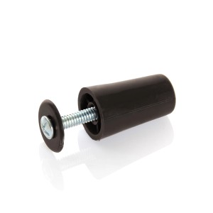 Schwarzer Avosdim Rollladen Anschlag (8er Set) mit Schraube und Unterlegscheibe.