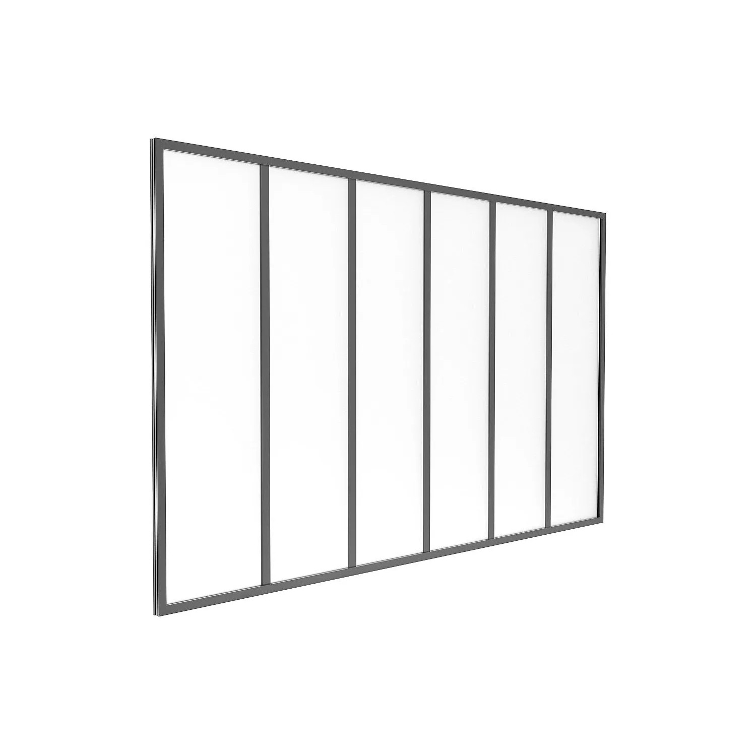 Vente-unique Glaswand Bayview Schwarz 180 cm