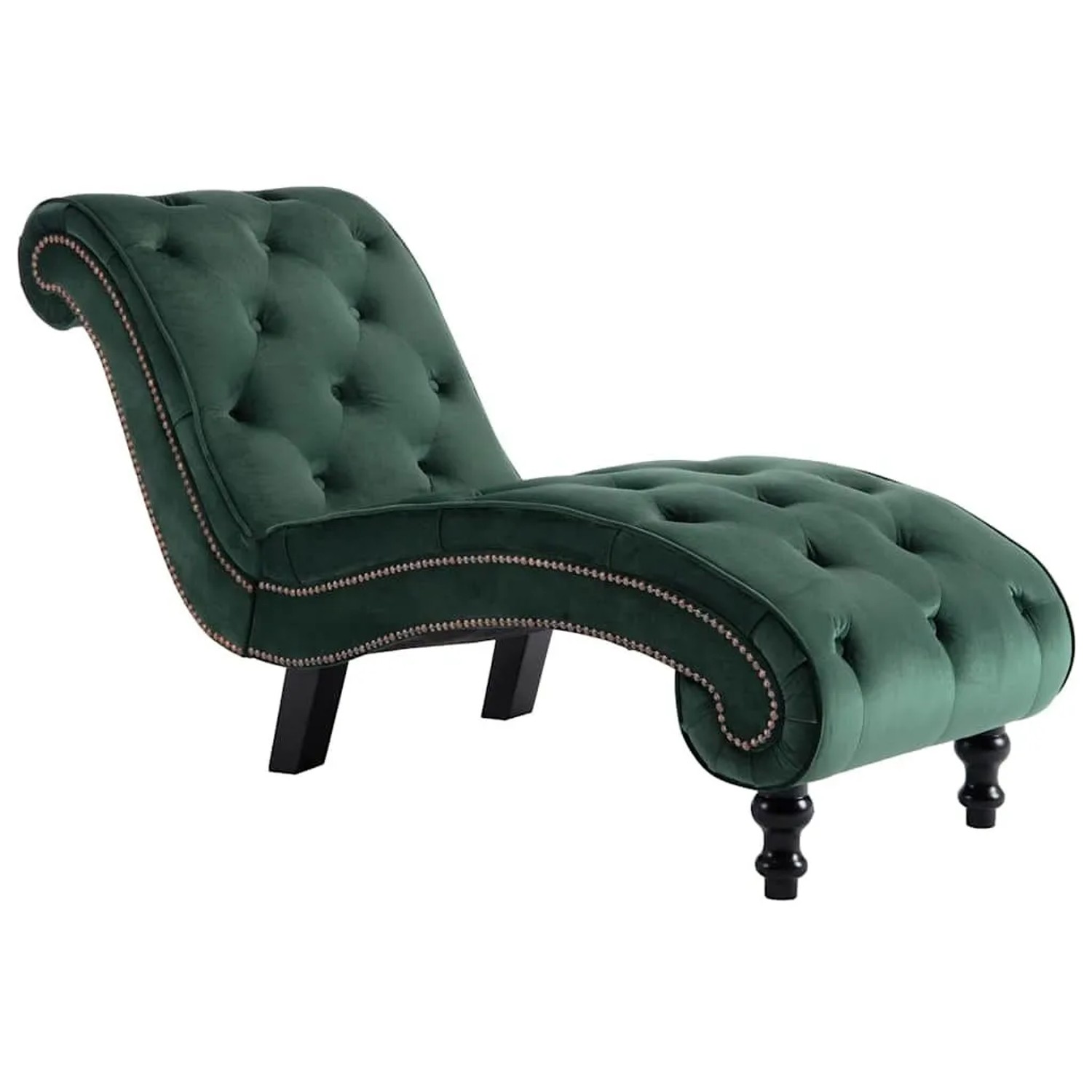 vidaXL Chaiselongue Grün Samt 248610