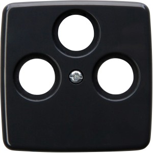 Kopp Antennenabdeckung 3-fach Rivo, anthrazit, für TV, RF und SAT Antennendosen.