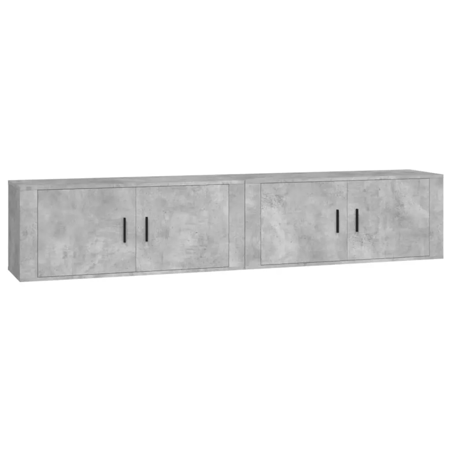 vidaXL TV-Wandschränke 2 Stk Betongrau 100x34,5x40 cm 3188370