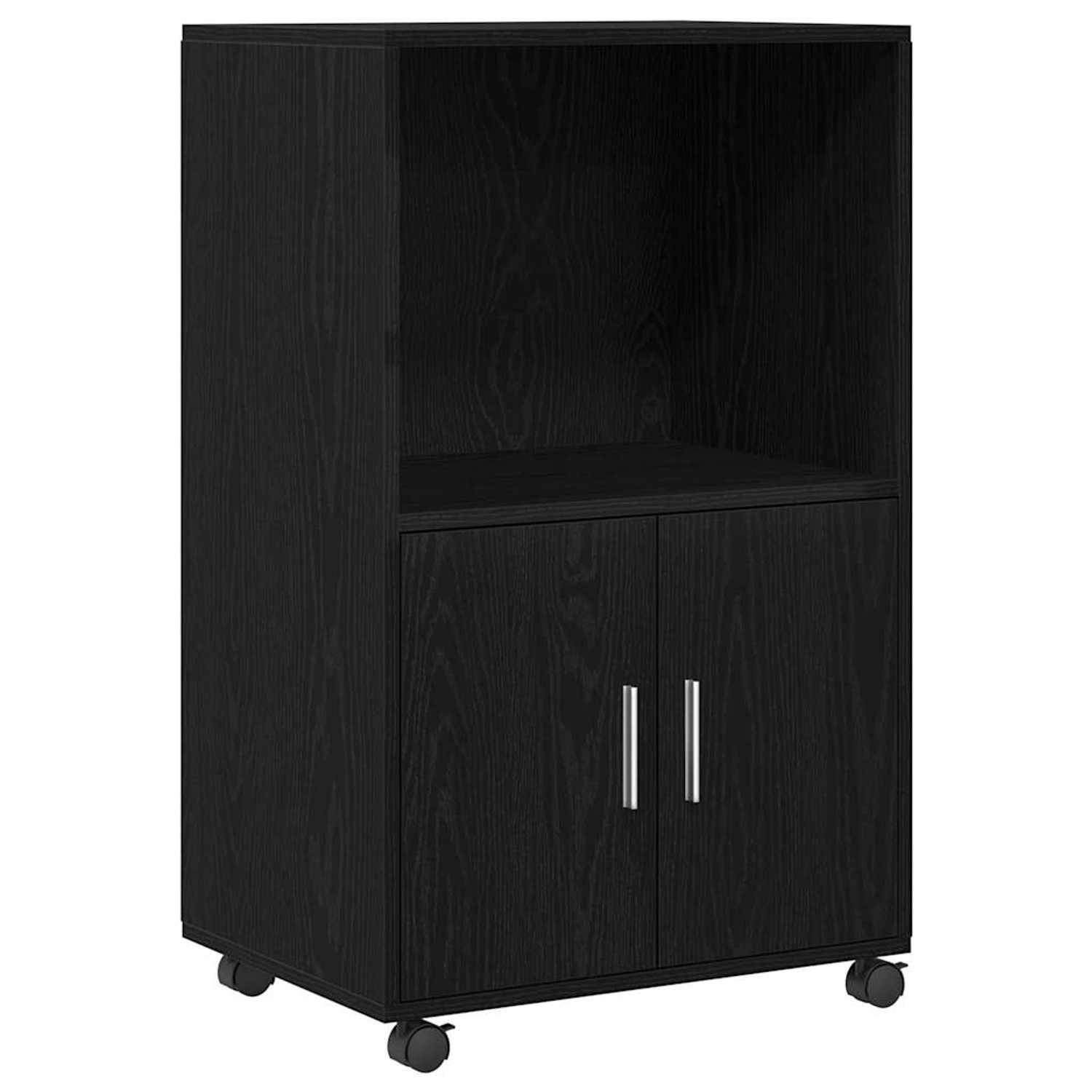 vidaXL Rollender Schrank Schwarz Eichen-Optik 55 x 40 x 91 cm 869243 günstig online kaufen