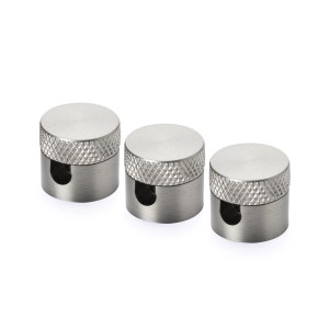 3er Set Orion Lightstyle Wand- und Deckenpins, Ø 19mm, Metall Nickel matt zur Kabelbefestigung.