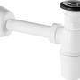 Weißer Bidet Flaschengeruchsverschluss (38,9 mm) für Waschbecken, zur Geruchsvermeidung im Bad.