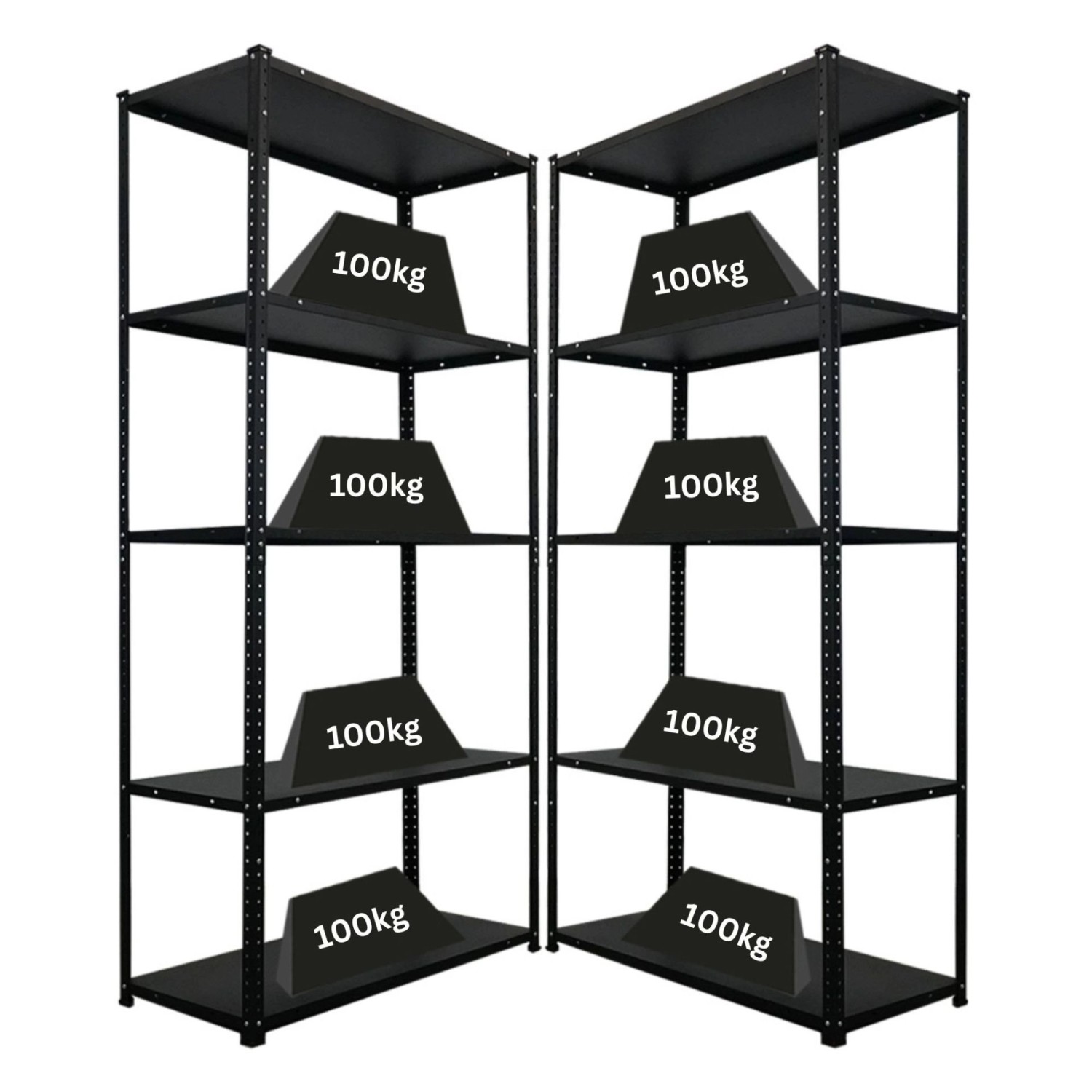 PROREGAL Mega Deal 2x Schraubregal Haldor HxBxT 180x90x40cm Fachlast 100 kg günstig online kaufen