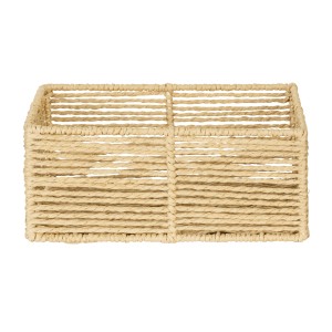 Beiger Wenko Badkorb Meria (24,5x10x15 cm) im Boho-Look, ideal zur Aufbewahrung im Bad.