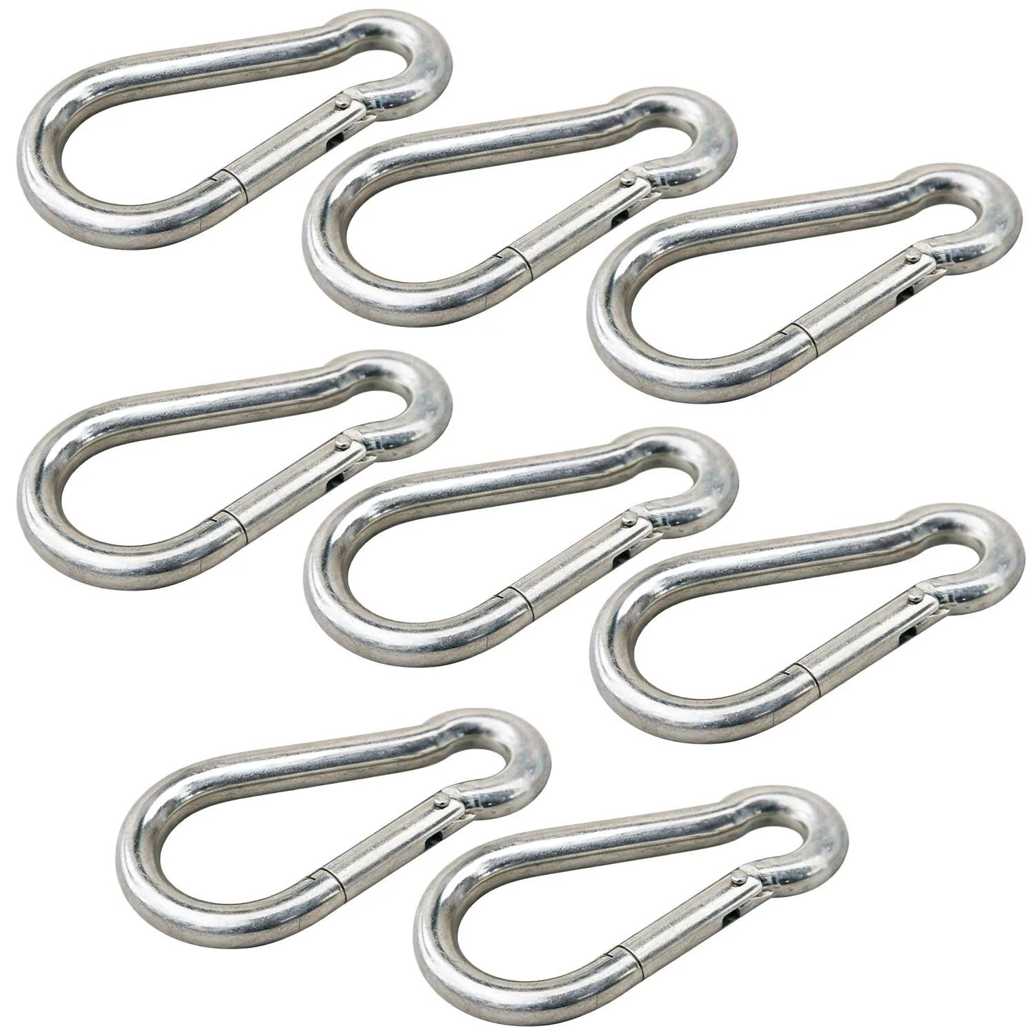 vasalat Set Karabiner-Set DIN 5299C 6x60 mm Mittel bis 120 kg 8 Stück