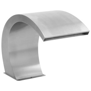 vidaXL Pool-Wasserfall mit LEDs, Edelstahl, 30x60x45 cm. Gartenbrunnen für Pool und Teich.