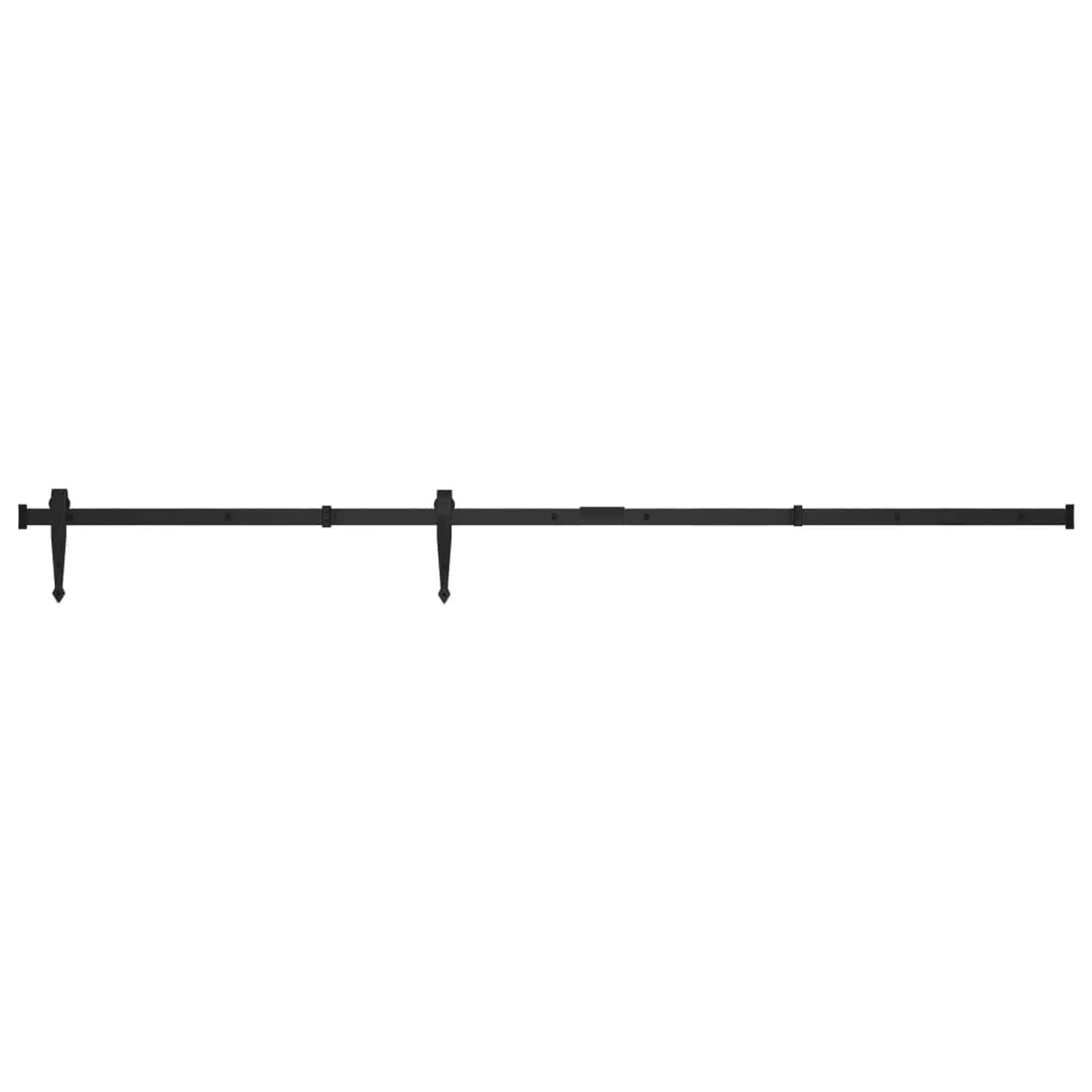 vidaXL Mini Schiebetürbeschlag Set für Schranktüren Carbonstahl 152 cm 148023