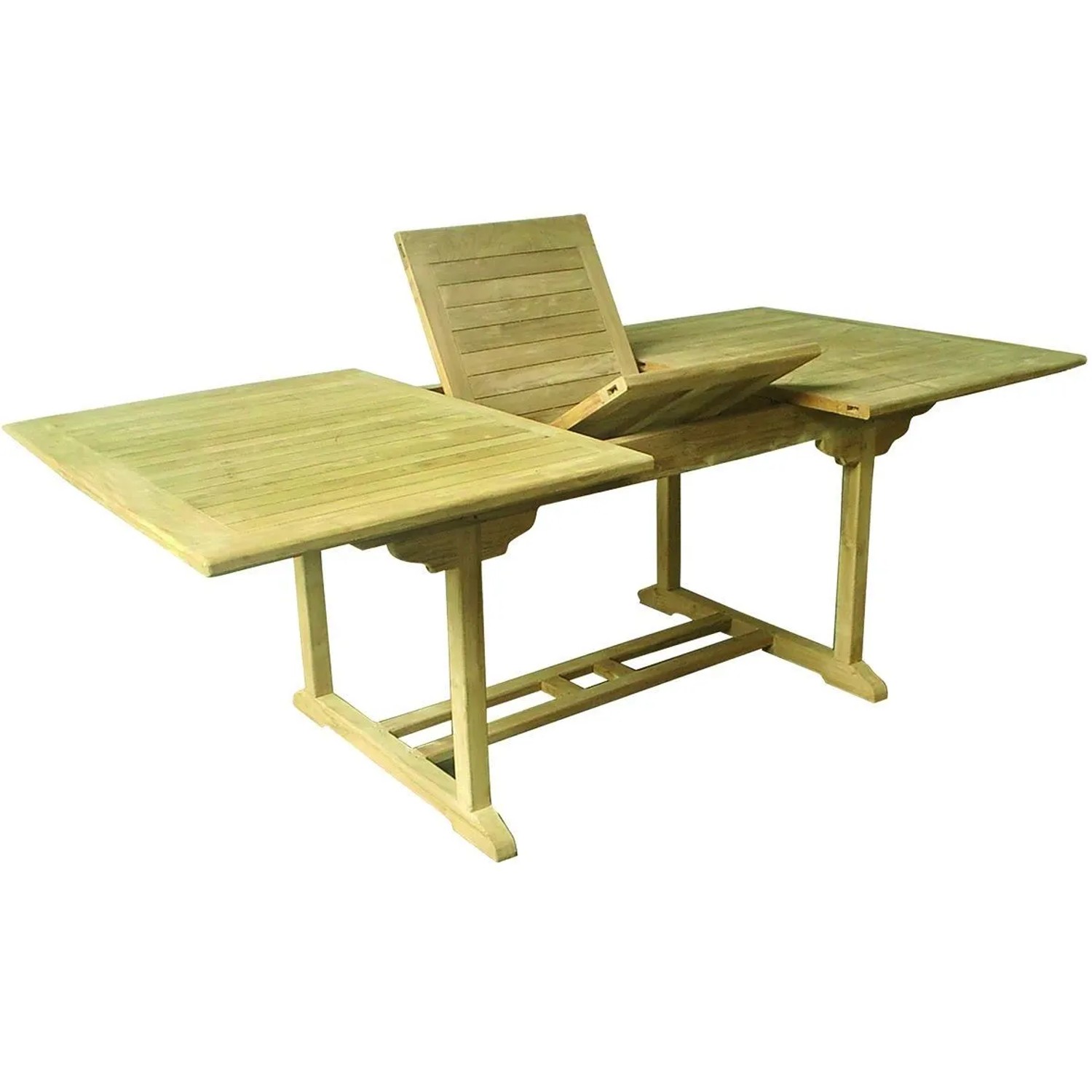 Lex Premium XL Teak Ausziehtisch Rechteckig Gartentisch Teakmöbel Ausziehbar 180 cm